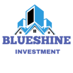 Blue Real Estate Roof Home Logo Design